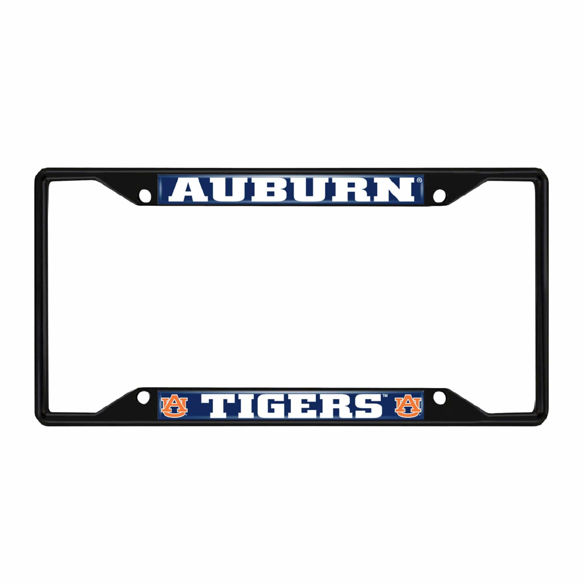 Auburn Tigers Metal License Plate Frame Black Finish - Auburn