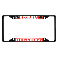 Georgia Bulldogs Metal License Plate Frame Black Finish