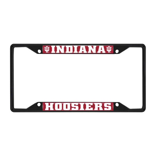 Indiana Hooisers Metal License Plate Frame Black Finish