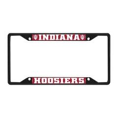 Indiana Hooisers Metal License Plate Frame Black Finish - Indiana