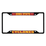 Iowa State Cyclones Metal License Plate Frame Black Finish