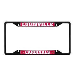 Louisville Cardinals Metal License Plate Frame Black Finish