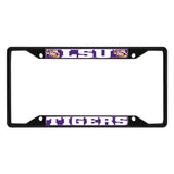 LSU Tigers Metal License Plate Frame Black Finish