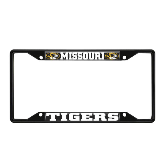 Missouri Tigers Metal License Plate Frame Black Finish