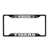 Missouri Tigers Metal License Plate Frame Black Finish