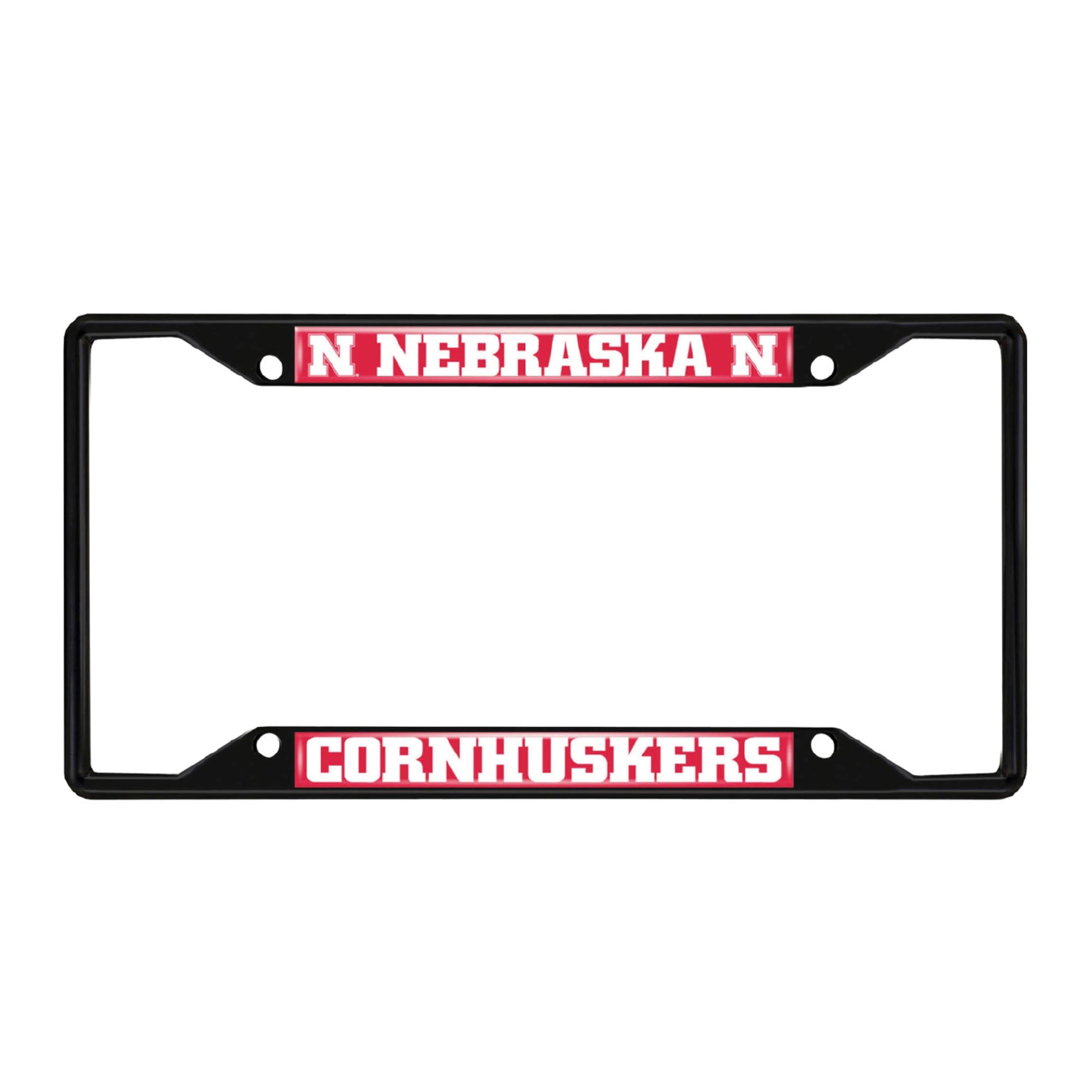 Nebraska Cornhuskers Metal License Plate Frame Black Finish