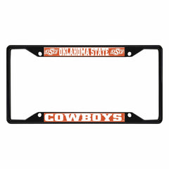 Oklahoma State Cowboys Metal License Plate Frame Black Finish - Oklahoma State