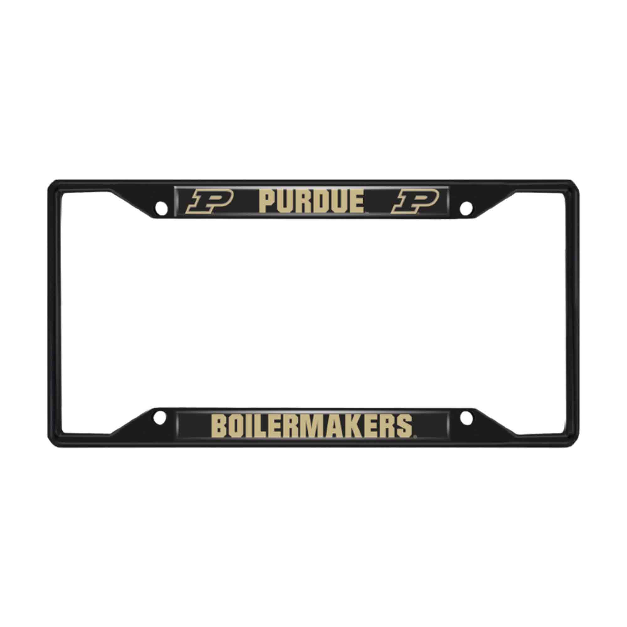 Purdue Boilermakers Metal License Plate Frame Black Finish