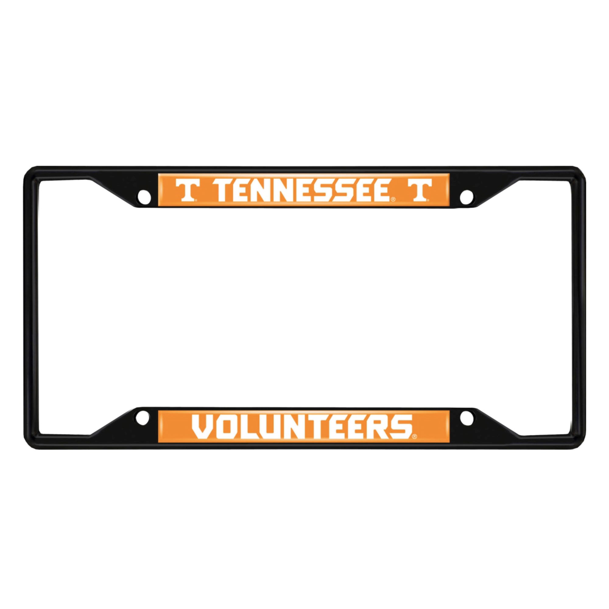 Tennessee Volunteers Metal License Plate Frame Black Finish