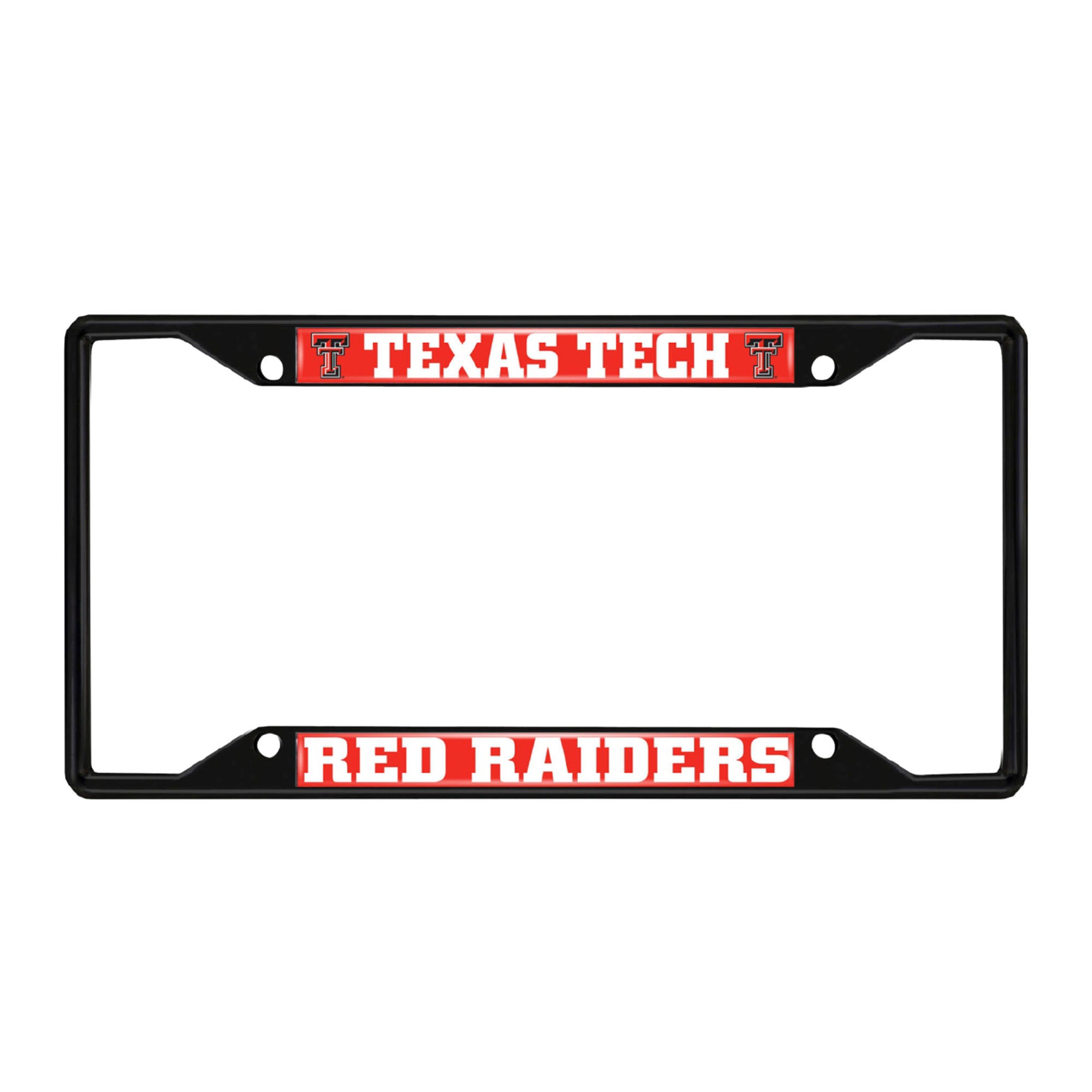 Texas Tech Red Raiders Metal License Plate Frame Black Finish