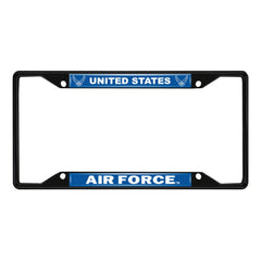 U.S. Air Force Metal License Plate Frame Black Finish