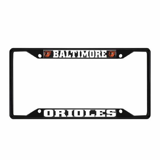 Baltimore Orioles Metal License Plate Frame Black Finish - Baltimore Orioles