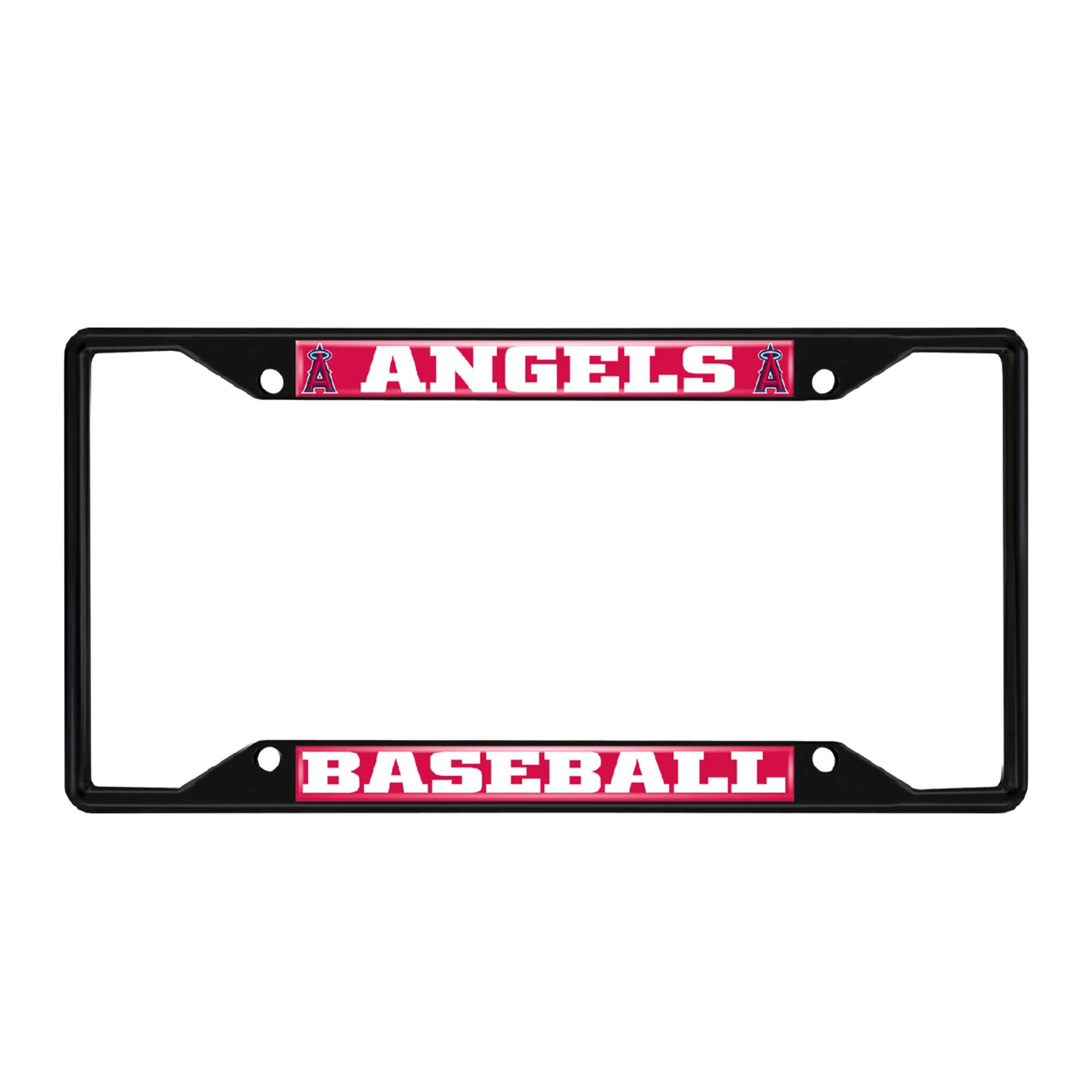 Los Angeles Angels Metal License Plate Frame Black Finish