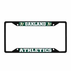 Oakland Athletics Metal License Plate Frame Black Finish - Oakland Athletics