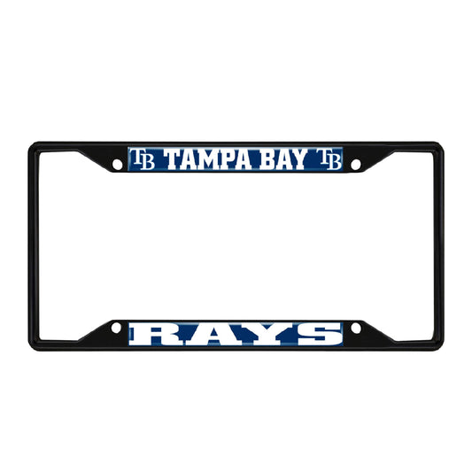 Tampa Bay Rays Metal License Plate Frame Black Finish