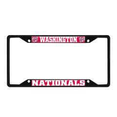 Washington Nationals Metal License Plate Frame Black Finish