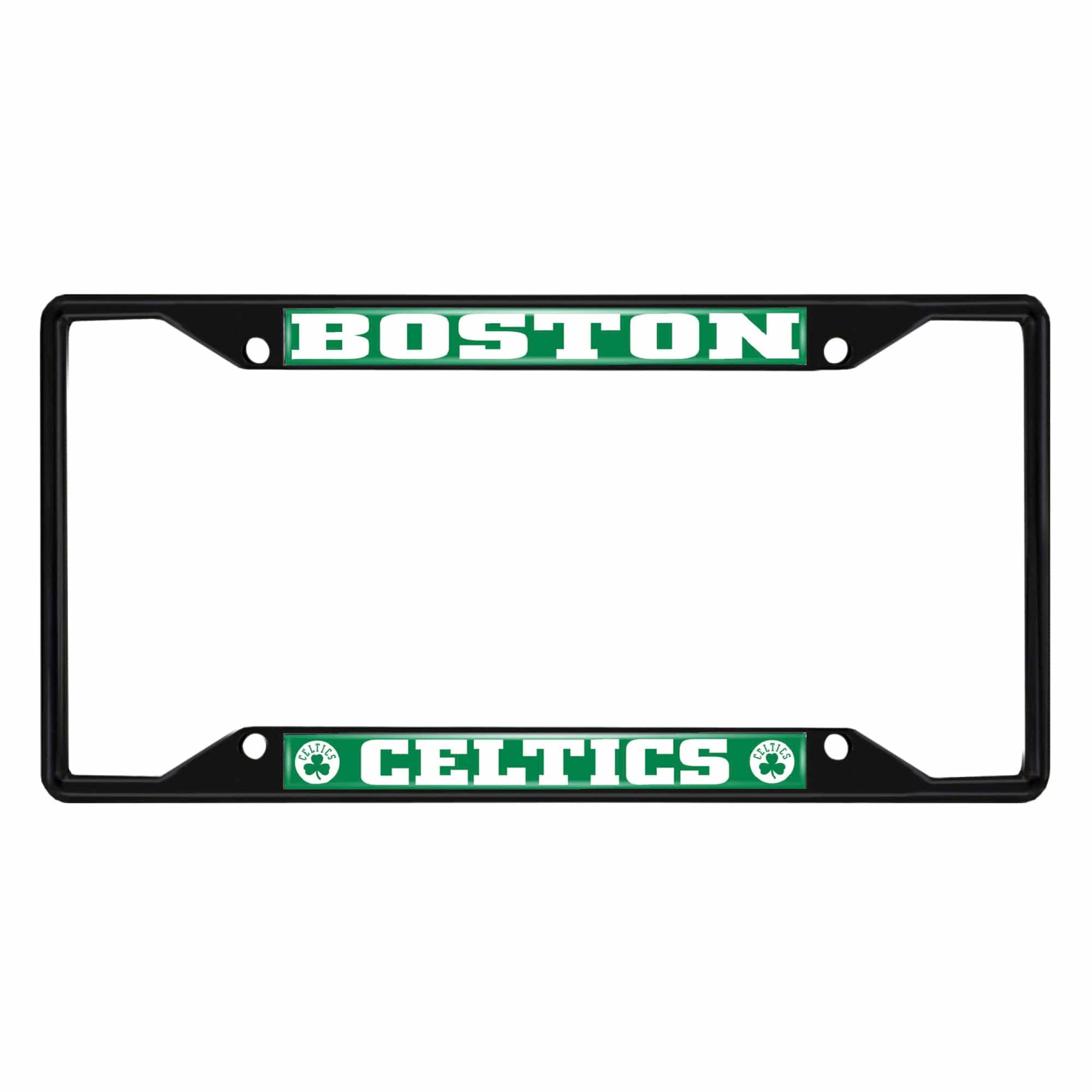 Boston Celtics Metal License Plate Frame Black Finish - Boston Celtics