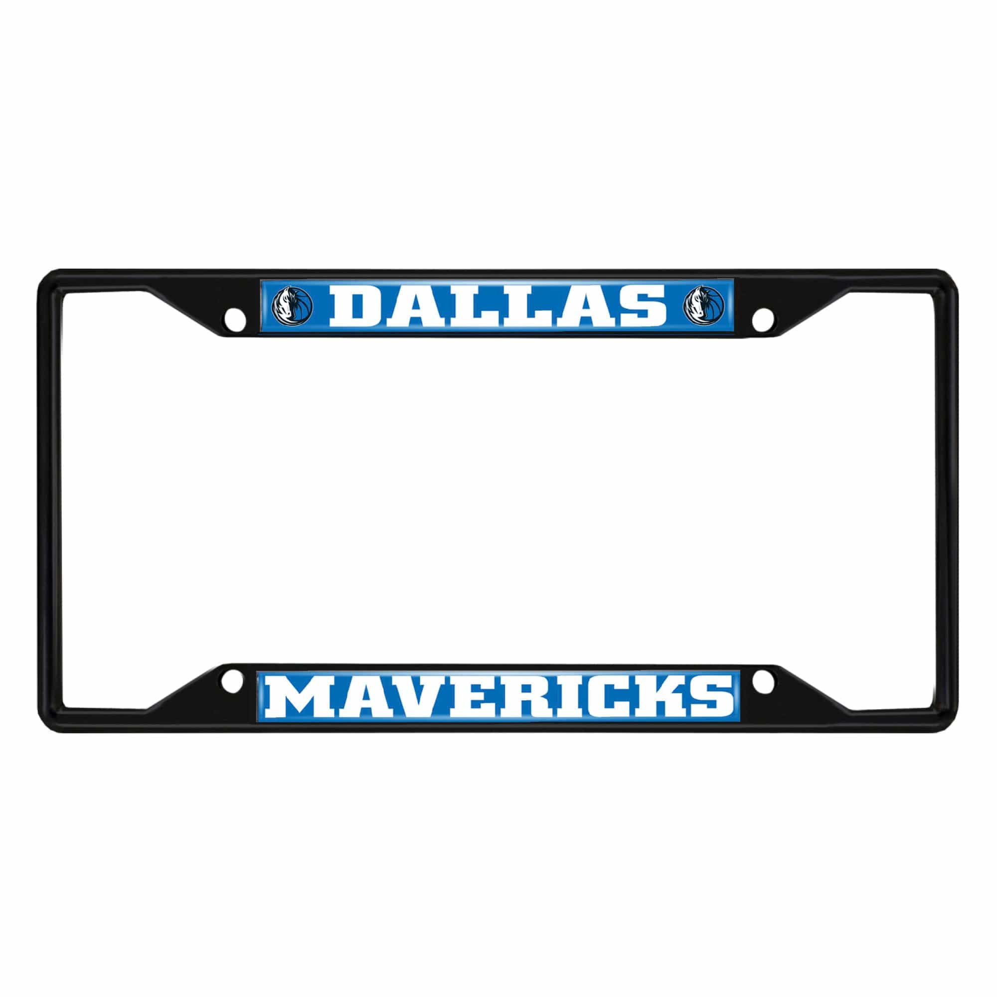 Dallas Mavericks Metal License Plate Frame Black Finish - Dallas Mavericks