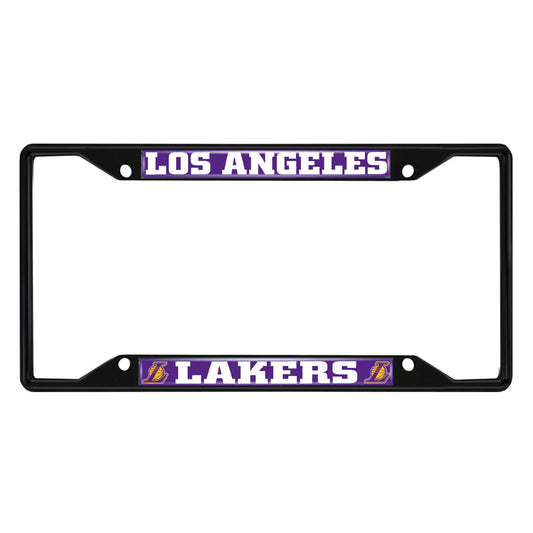 Los Angeles Lakers Metal License Plate Frame Black Finish