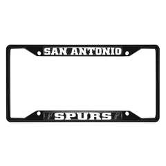 San Antonio Spurs Metal License Plate Frame Black Finish