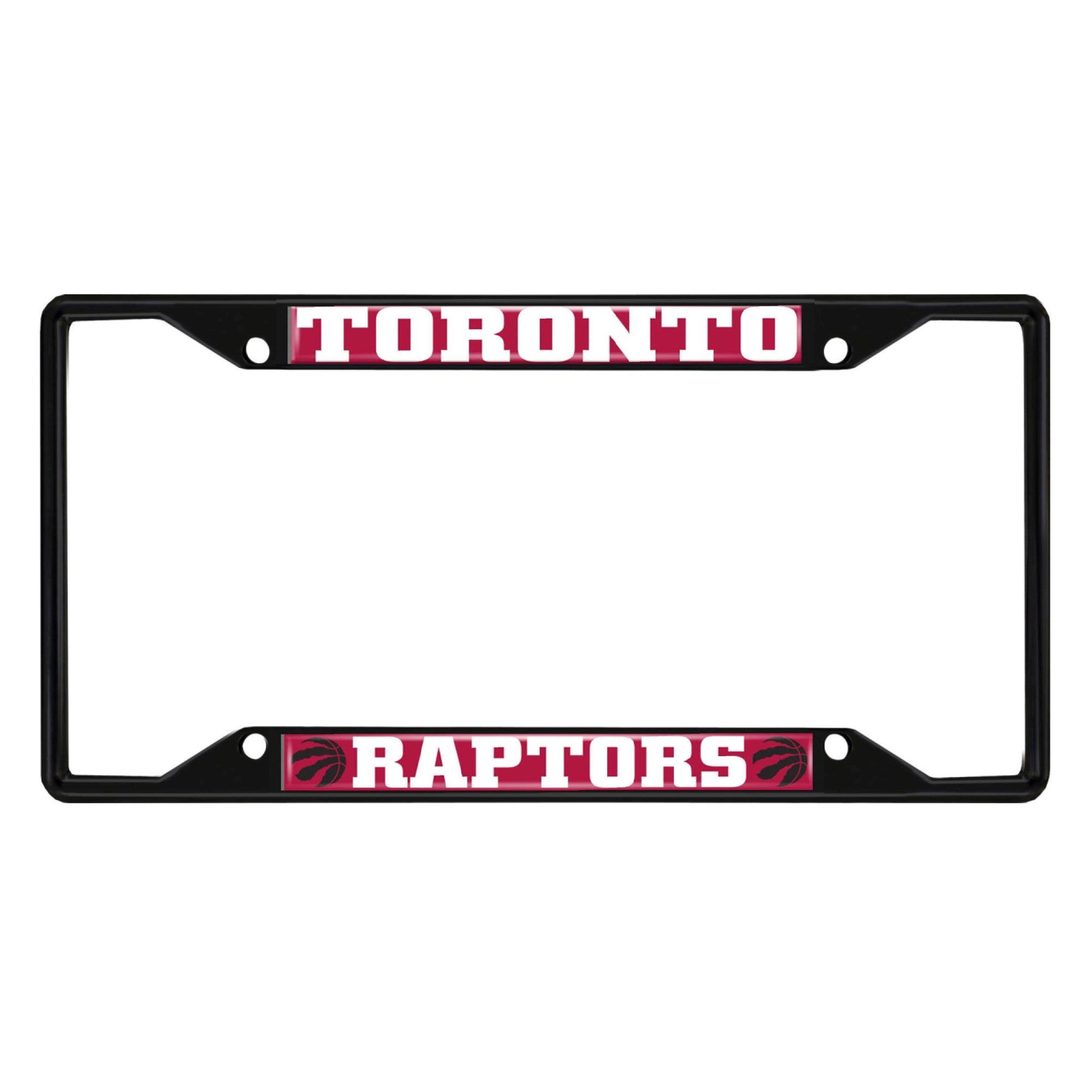 Toronto Raptors Metal License Plate Frame Black Finish