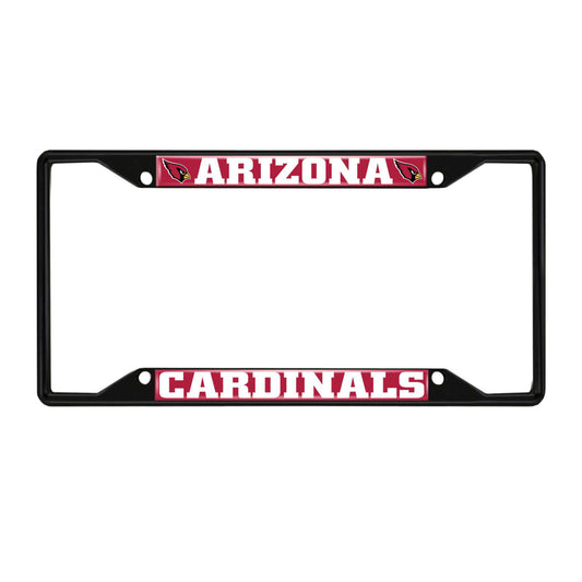 Arizona Cardinals Metal License Plate Frame Black Finish