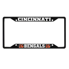 Cincinnati Bengals Metal License Plate Frame Black Finish