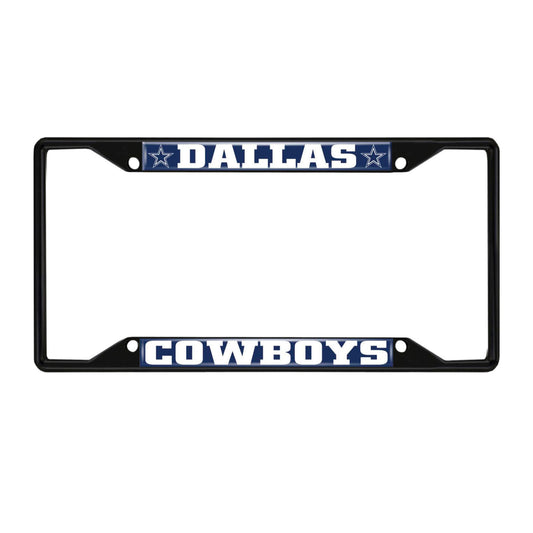 Dallas Cowboys Metal License Plate Frame Black Finish - Dallas Cowboys