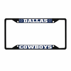 Dallas Cowboys Metal License Plate Frame Black Finish - Dallas Cowboys