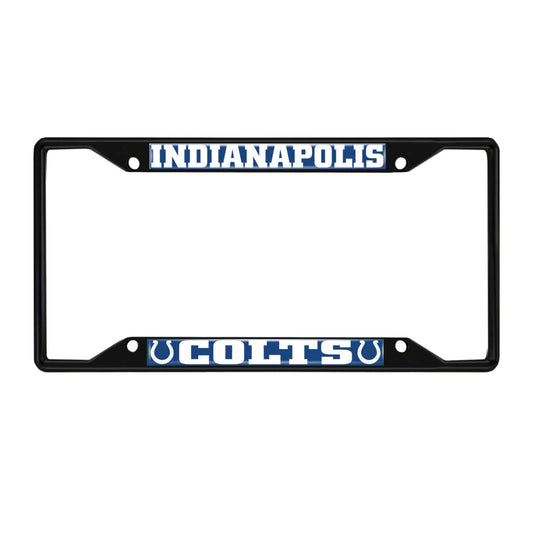 Indianapolis Colts Metal License Plate Frame Black Finish