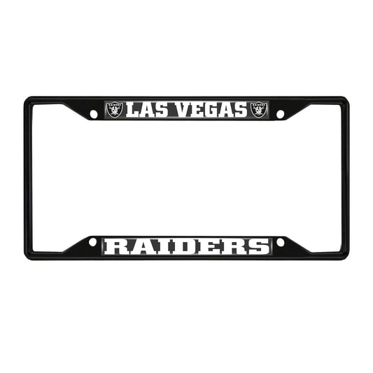 Las Vegas Raiders Metal License Plate Frame Black Finish