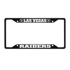 Las Vegas Raiders Metal License Plate Frame Black Finish