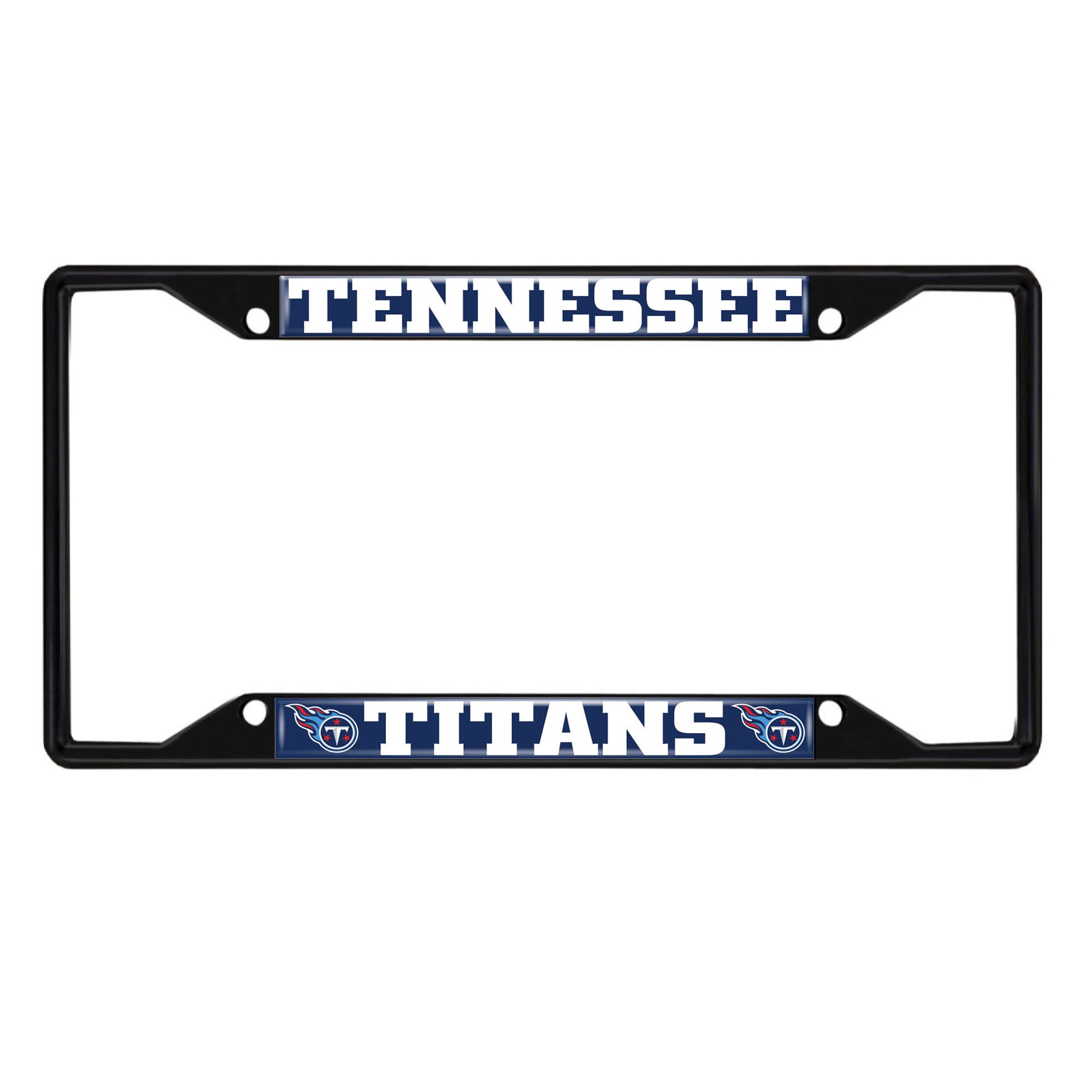 Tennessee Titans Metal License Plate Frame Black Finish