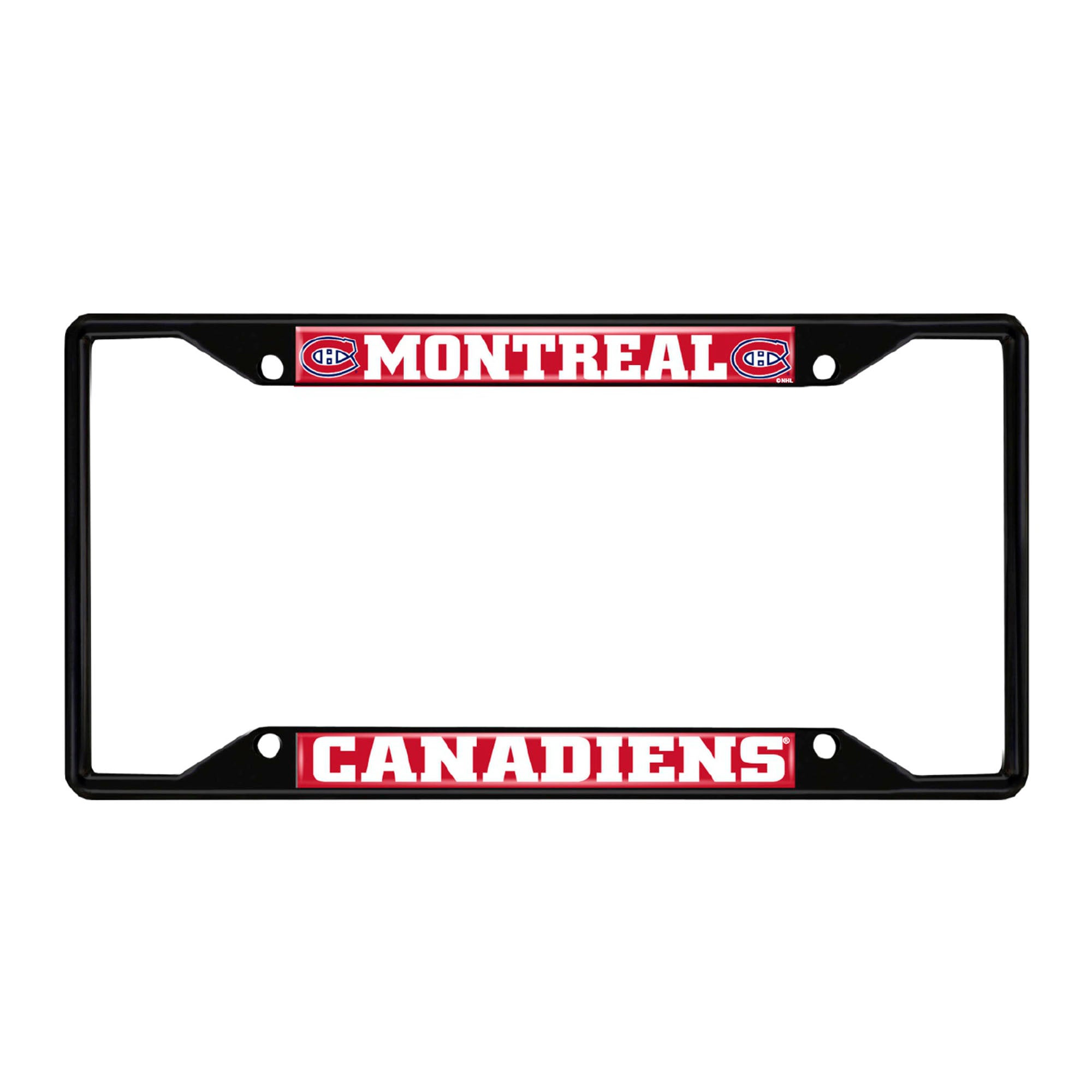 Montreal Canadiens Metal License Plate Frame Black Finish