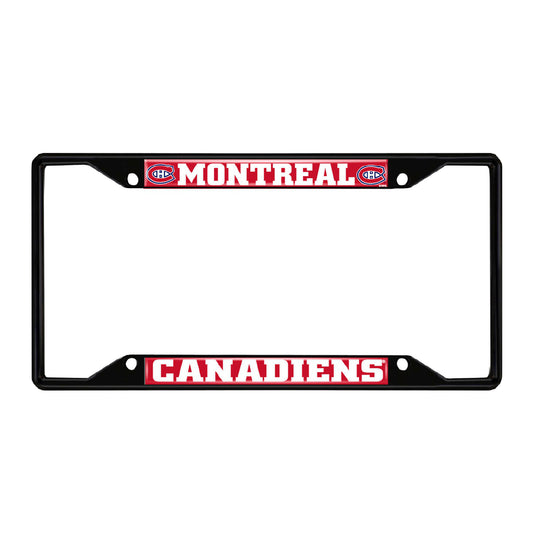 Montreal Canadiens Metal License Plate Frame Black Finish