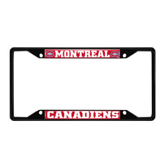 Montreal Canadiens Metal License Plate Frame Black Finish