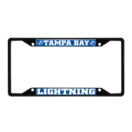 Tampa Bay Lightning Metal License Plate Frame Black Finish