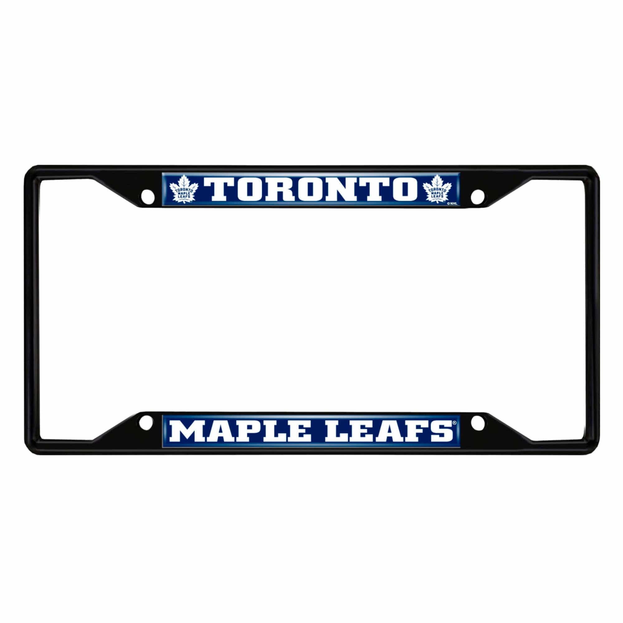 Toronto Maple Leafs Metal License Plate Frame Black Finish