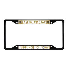 Vegas Golden Knights Metal License Plate Frame Black Finish