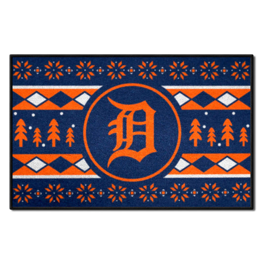 Detroit Tigers Holiday Sweater Starter Mat Accent Rug - 19in. x 30in.