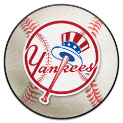 New York Yankees Baseball Rug - 27in. Diameter - New York Yankees