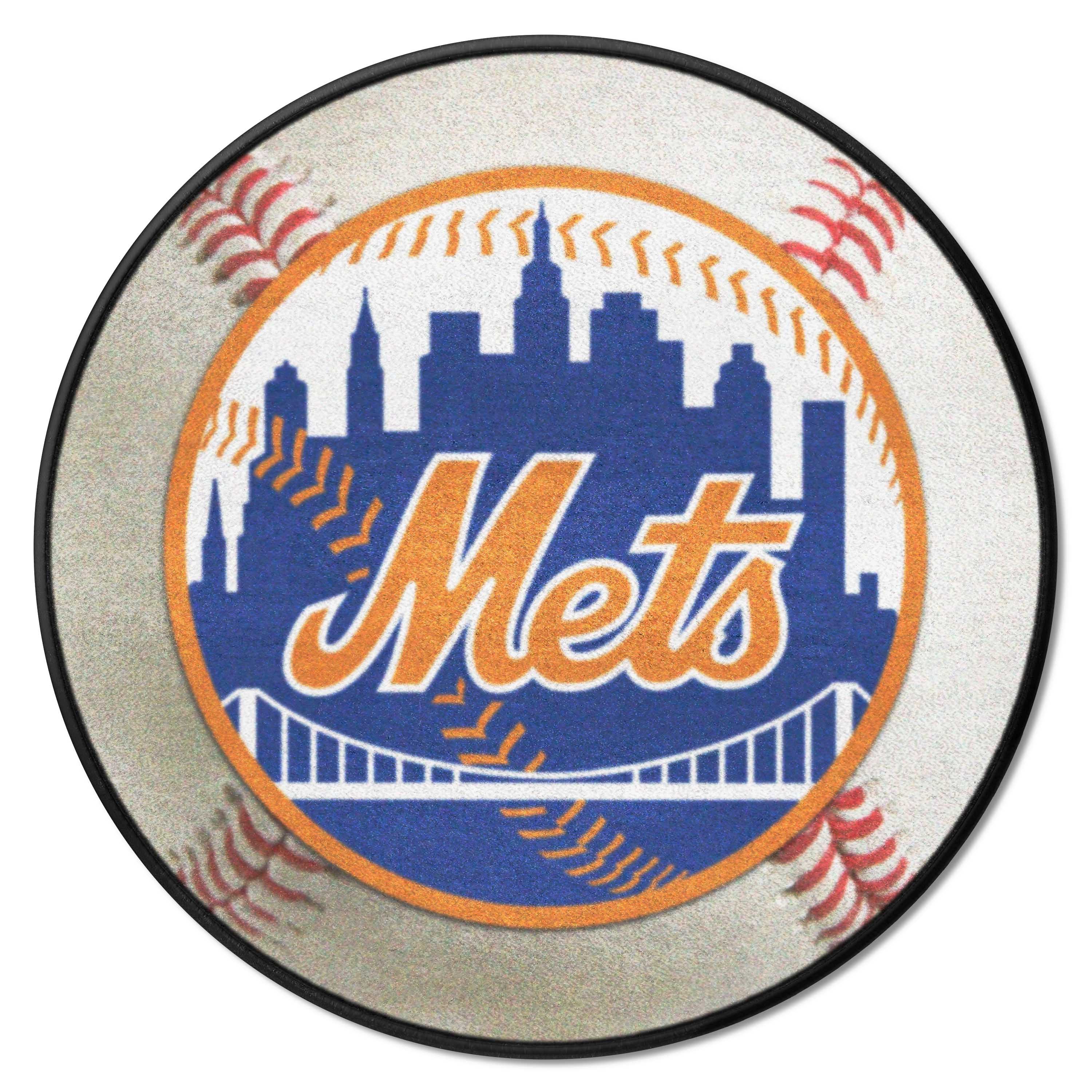 New York Mets Baseball Rug - 27in. Diameter