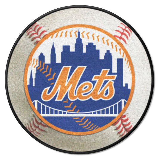 New York Mets Baseball Rug - 27in. Diameter