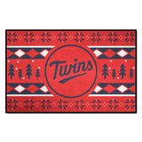 Minnesota Twins Holiday Sweater Starter Mat Accent Rug - 19in. x 30in.