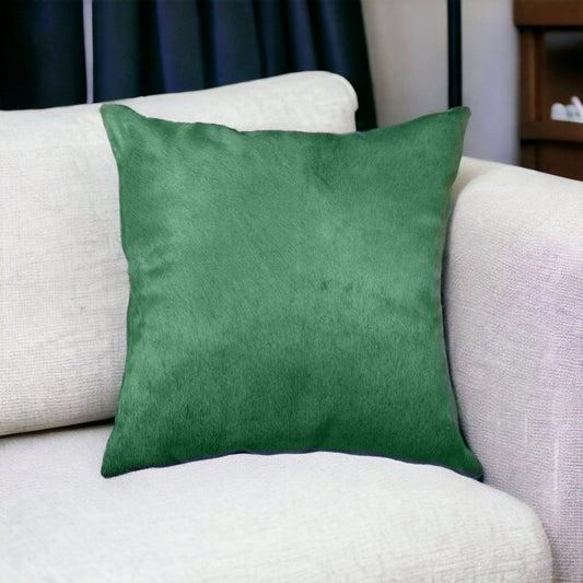 18" Verde Cowhide Throw Pillow - Homeroots