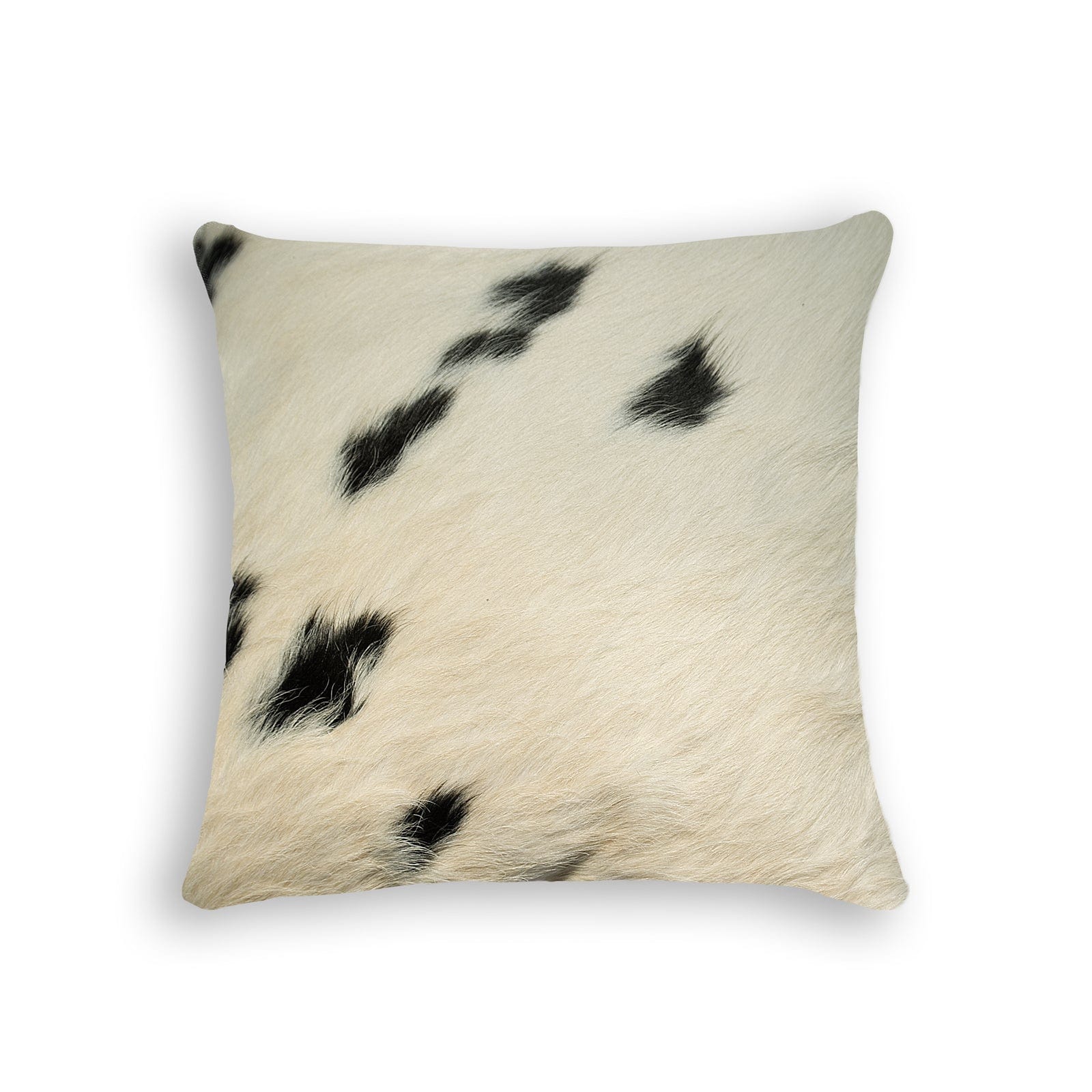 18" Black and White Cowhide Throw Pillow - Homeroots