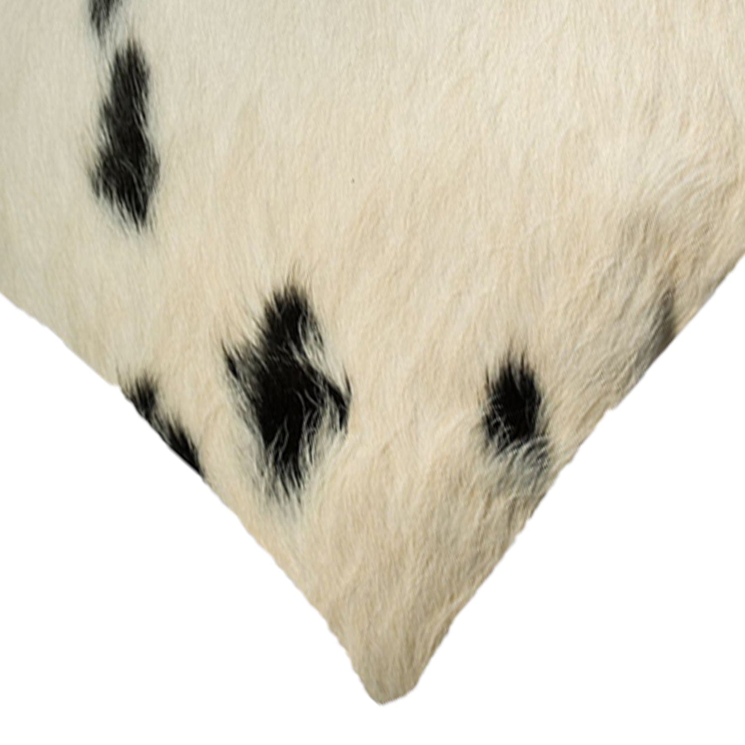 18" Black and White Cowhide Throw Pillow - Homeroots