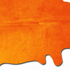 Alfombra de piel de vaca color naranja de 72" x 84"