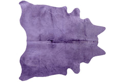 6' X 7' Purple Cowhide Cowhide Area Rug - Homeroots