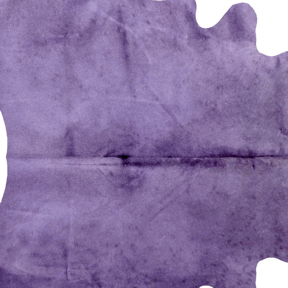 6' X 7' Purple Cowhide Cowhide Area Rug - Homeroots